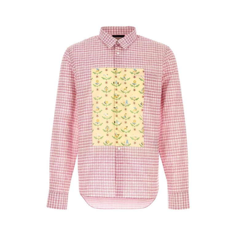 Prada Printed Cotton Shirt Rosso Exterior: Camicie - Men
