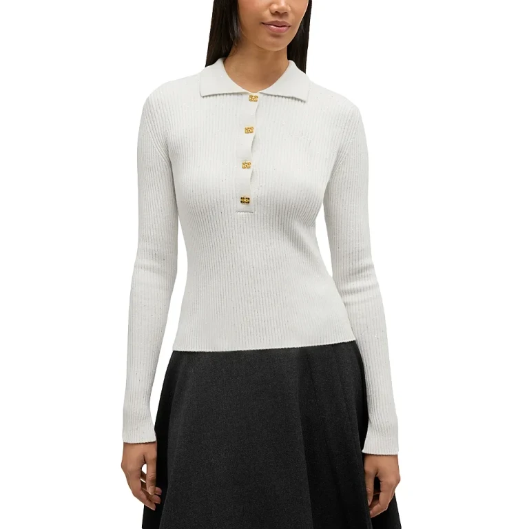 Ganni Ribbed Polo Shirt