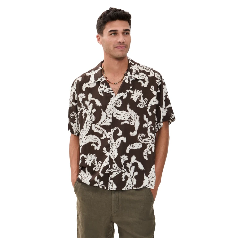 Stockholm Surfboard Club Hell Shirt Brown Paisley L