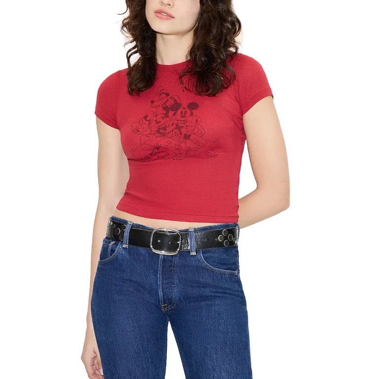 Re/Done Mickey's Crew 90s Baby Tee