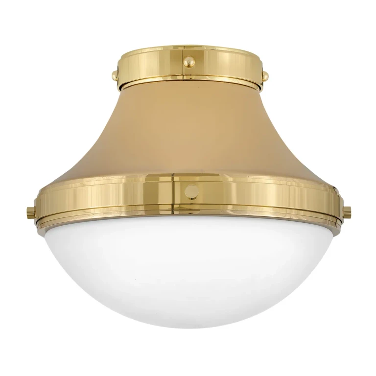 Bright Brass LED Flush Mount from the Oliver Collection