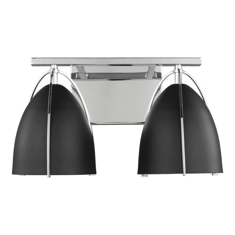 Norman 2-Light Bathroom Vanity Light in Chrome