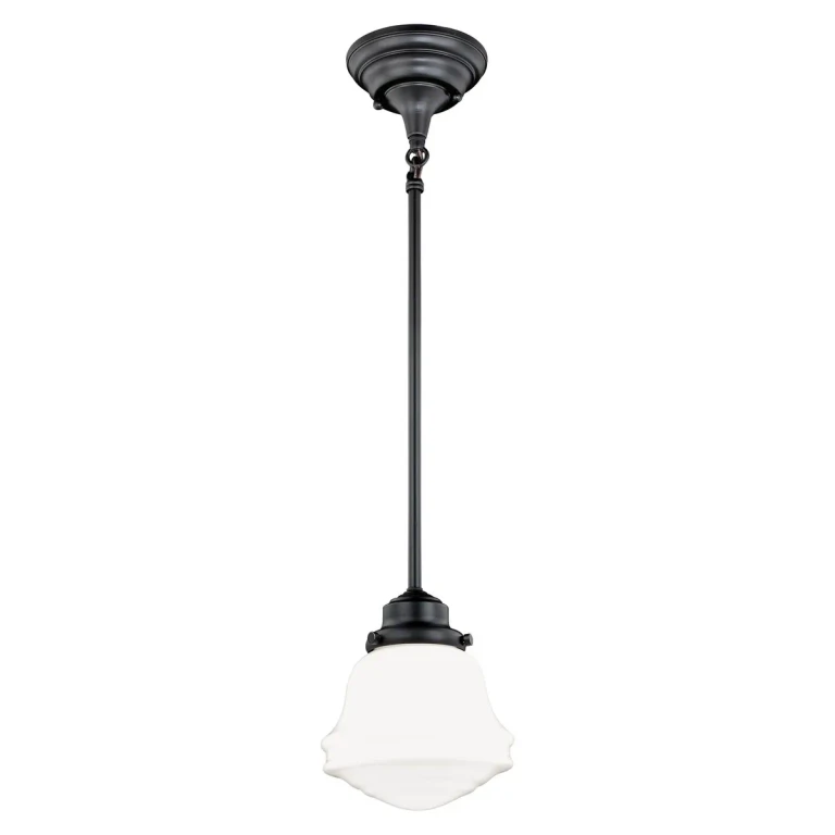 Oil Rubbed Bronze One Light Mini Pendant from the Huntley Collection