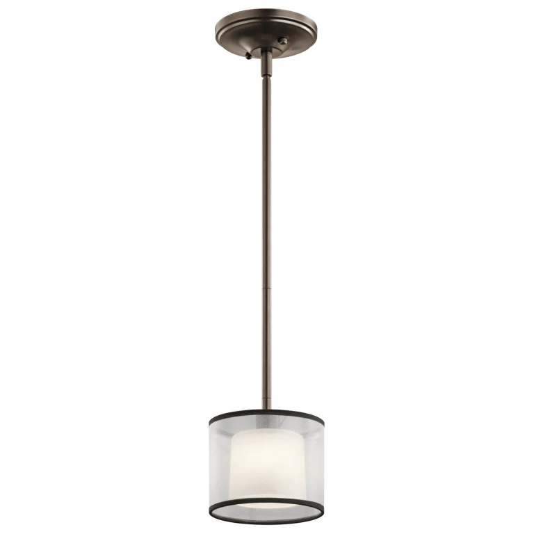 Mission Bronze One Light Mini Pendant from the Tallie Collection