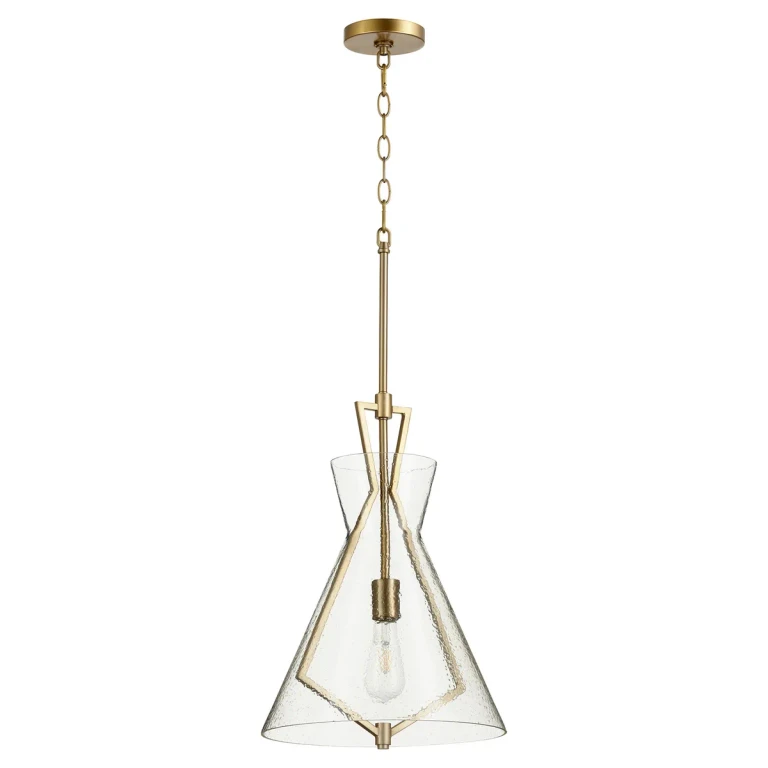 Aged Brass One Light Pendant from the 8426 Pendants Collection