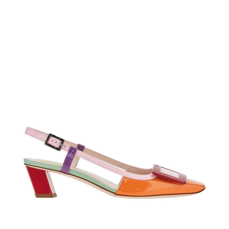 ROGER VIVIER 'Belle Vivier' multicoloured slingback pumps Woman 36