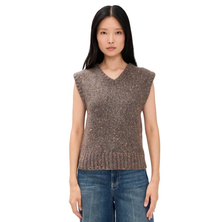 ASTR the Label Taytum Sweater Vest Charcoal Multi S