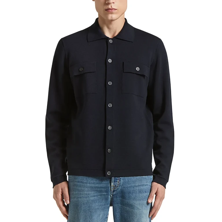 Peserico Wool Button Front Shirt