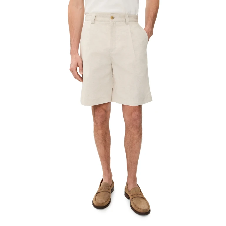 Maison Kitsuné Pleated Shorts 8.75 Macadamia 40