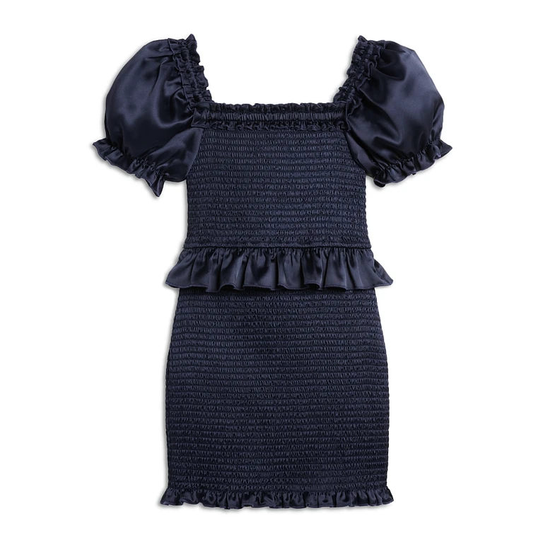 KatieJnyc Girls' Rayne Puff Sleeve Smocked Dress - Big Kid