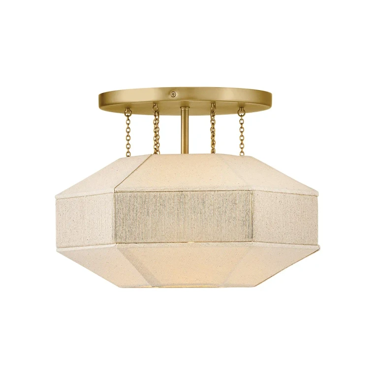Lacquered Brass LED Semi-Flush Mount from the Lyla Collection