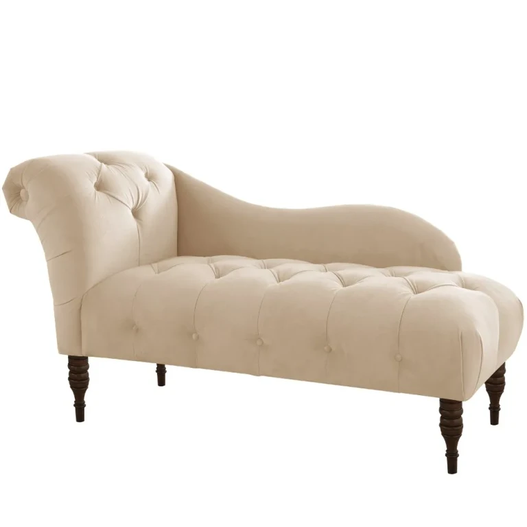 Carmen Velvet Pearl Single Arm Chaise - Skyline Furniture