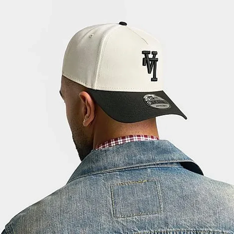 New Era Los Angeles Dodgers MLB Upside Down 9FIFTY A Frame Snapback Hat in Chrome/Black
