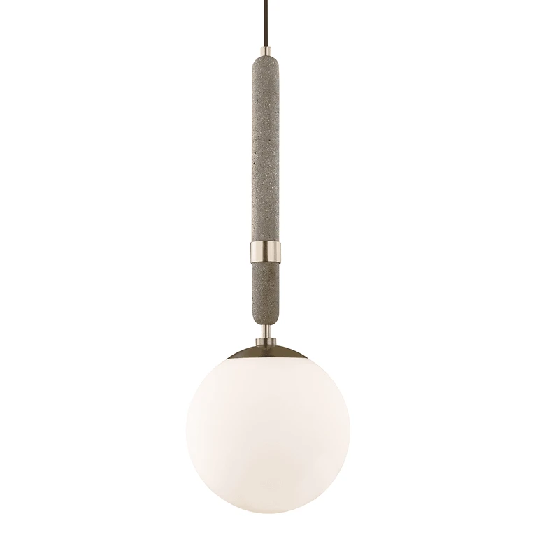 Aged Brass One Light Pendant from the Brielle Collection