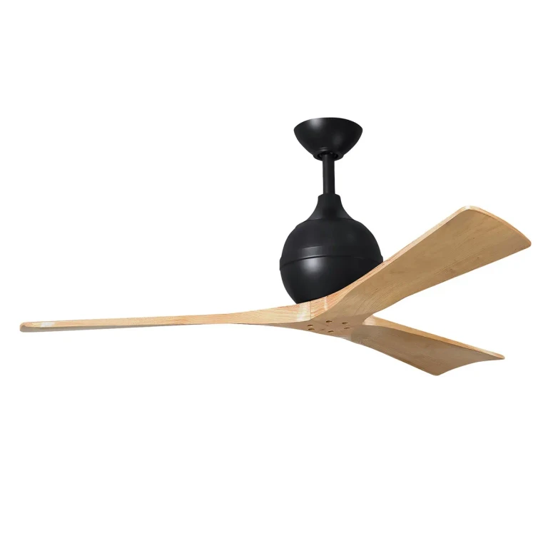 Matte Black 52" Ceiling Fan from the Irene-3 Collection