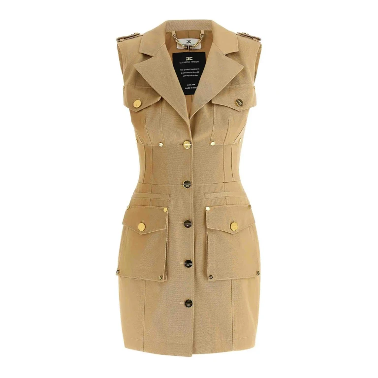 Elisabetta Franchi Robe Au Genou - Couleur Chair