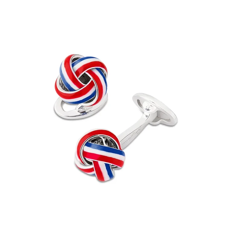 Red White and Blue Knot Cufflinks