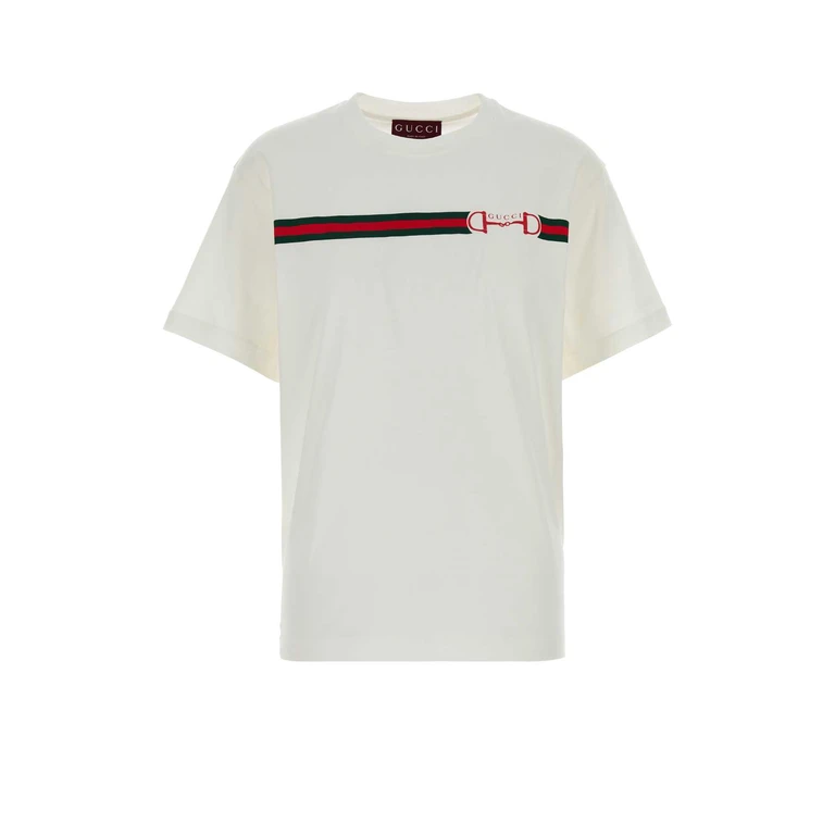 Gucci White Cotton T-Shirt Whitemc Fabric - Women
