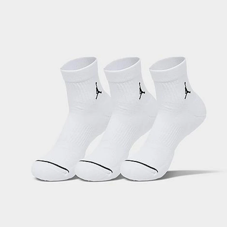 Jordan Everyday Ankle Socks (3-Pack) in White Size: Medium