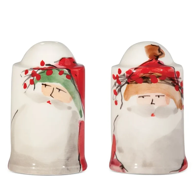 Vietri Old St. Nick Salt and Pepper Shaker Set