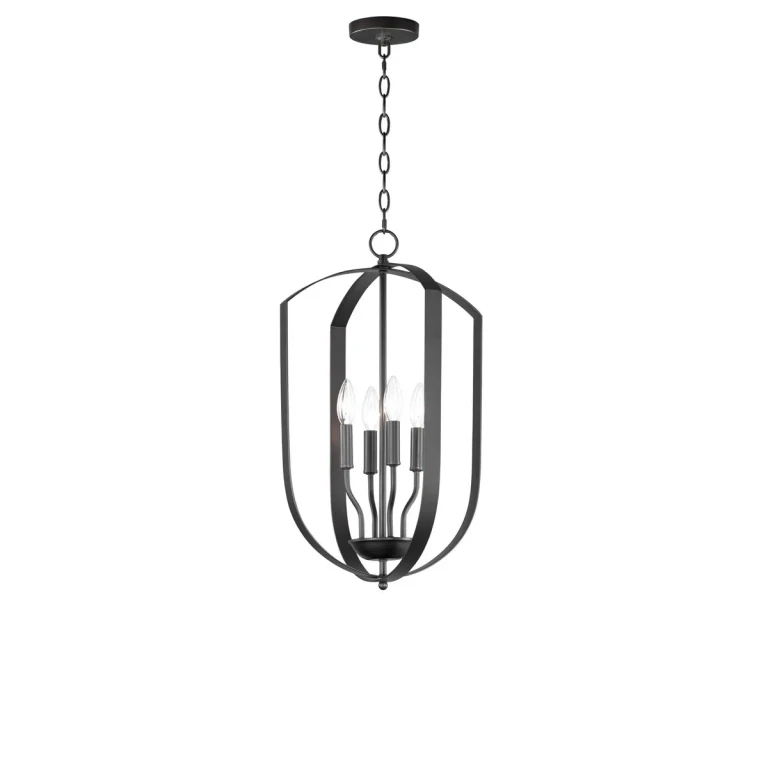 Black Four Light Chandelier from the Provident Collection