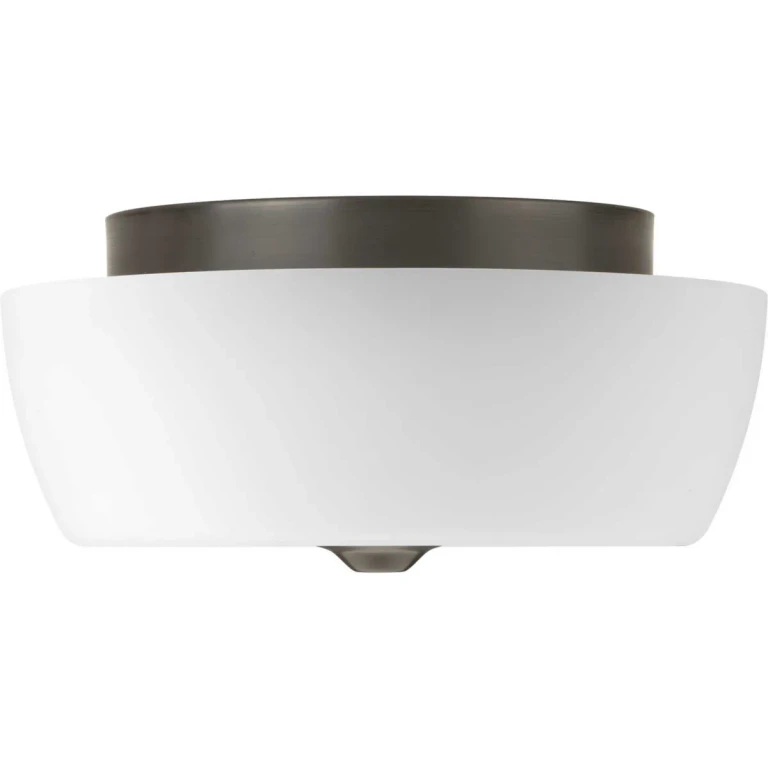 Antique Bronze Two Light Flush Mount from the Leap Collection