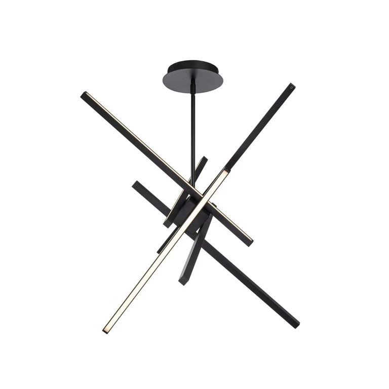 WAC Parallax 3000K 6-Light Pendant Light in Black - PD-73129-BK