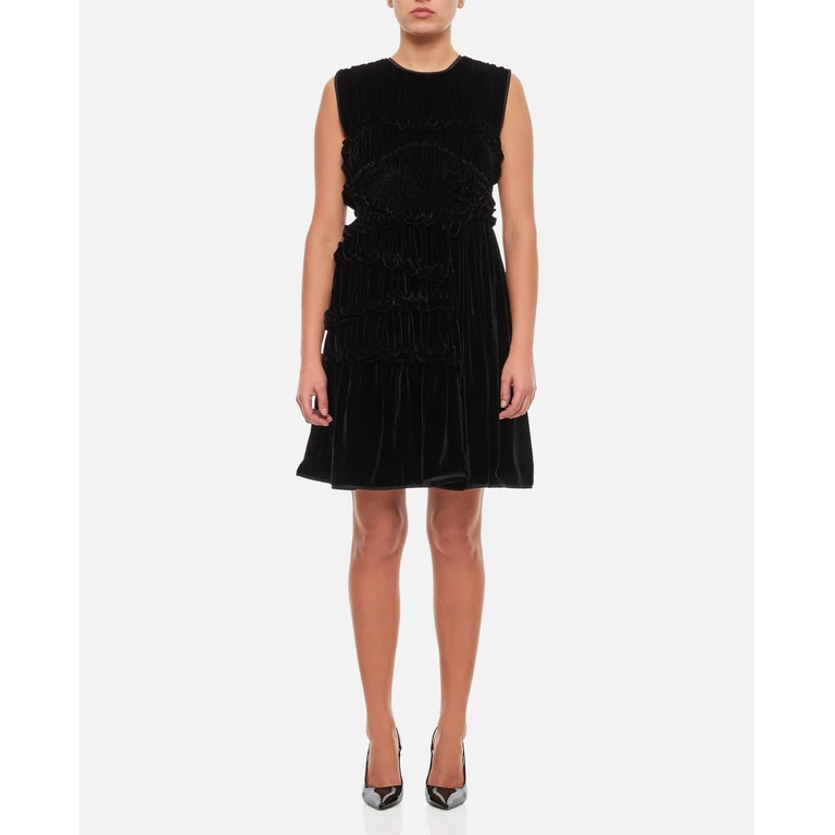 Cecilie Bahnsen Uki Sleeveless Velvet Dress