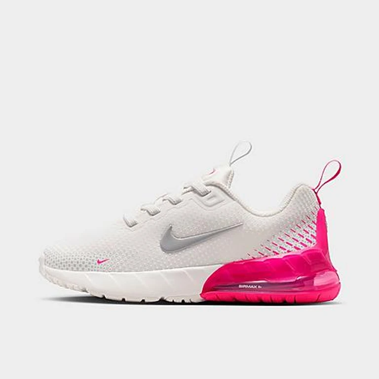 Nike Little Kids Air Max Phoenix Stretch Lace Casual Shoes in Summit White/Laser Fuchsia/Vast Grey Size: 1.0