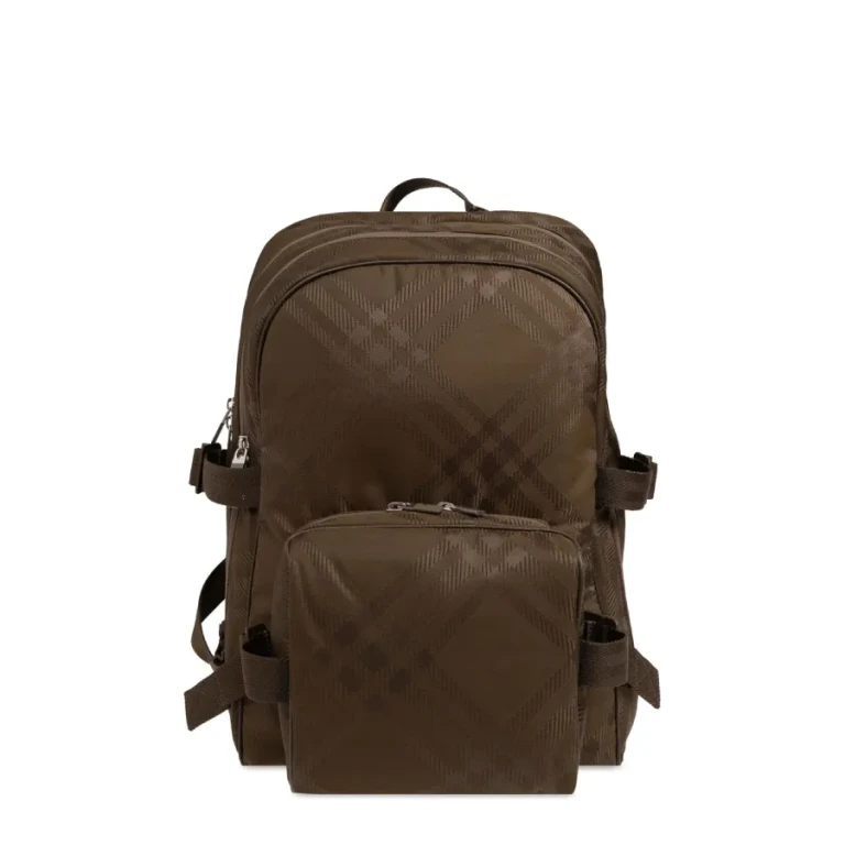 Burberry Checked Jacquard Zipped-Up Backpack