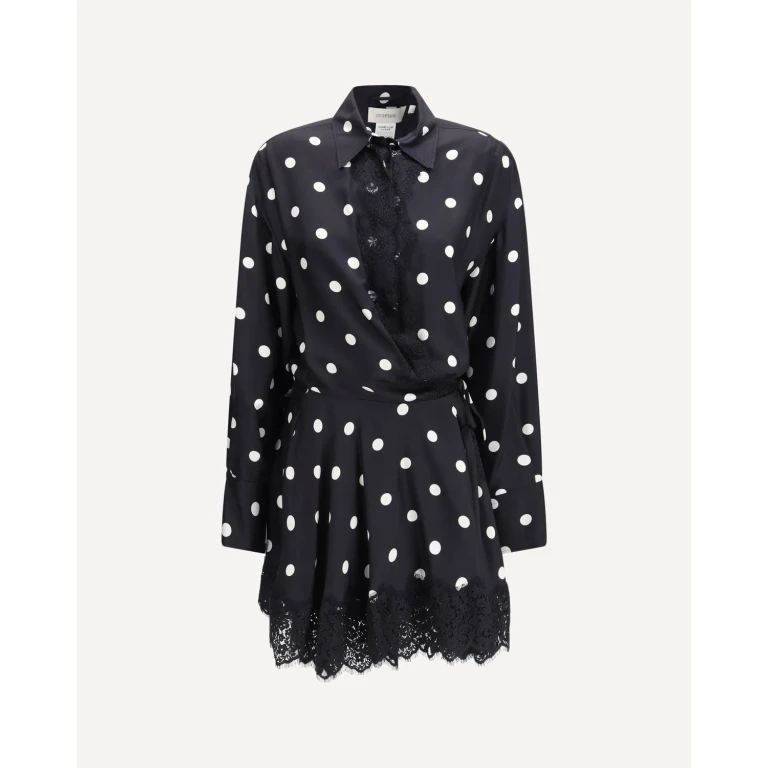 MAX MARA SPORTMAX Polka dot lace Dress with drawstring Female 42