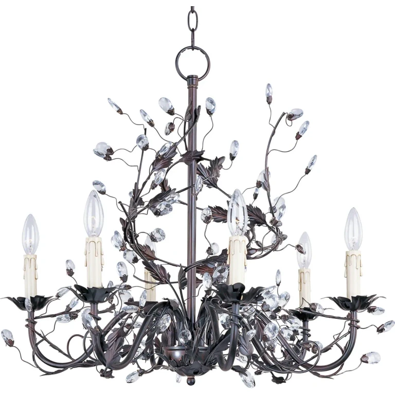 Maxim Elegante 6-Light Chandelier in Oil Rubbed Bronze