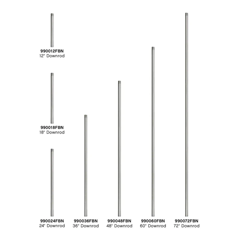 24" Downrod in Brushed Nickel