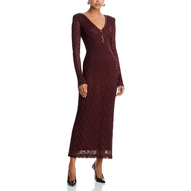 Bardot Zenia Long Sleeve Maxi Dress