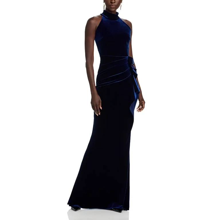 Chiara Boni La Petite Robe Gudrum Long Velvet Gown