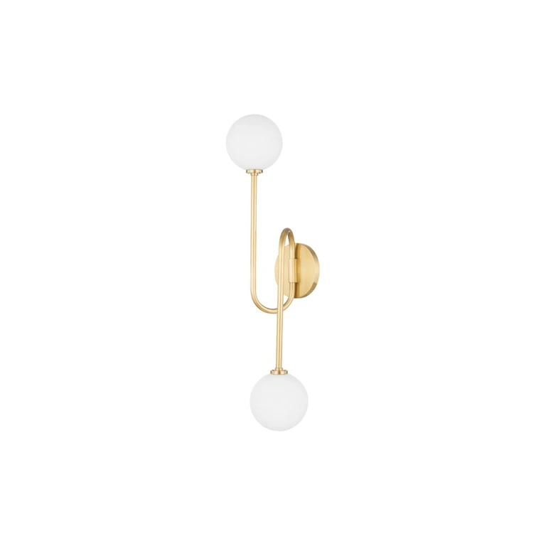 Mitzi Zani 2-Light Wall Sconce in Aged Brass