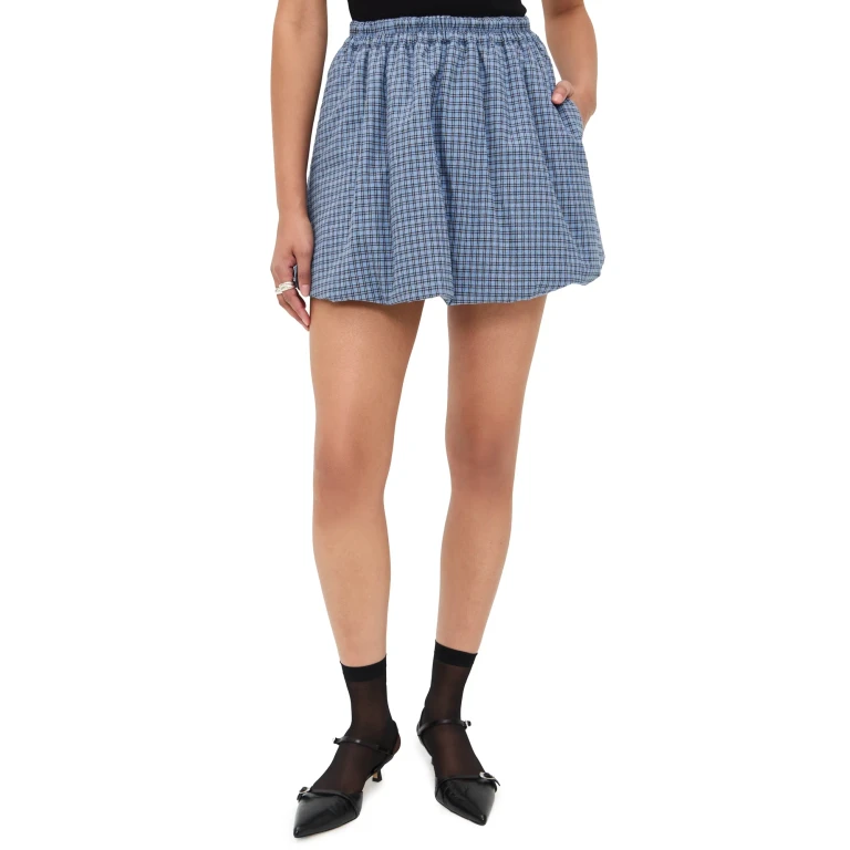 BAUM UND PFERDGARTEN Sanda Skirt Blue Flannel Check 36
