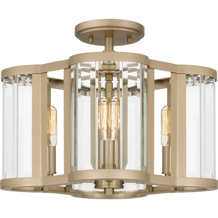 Quoizel Semi-Flush Mount 4-Light Semi-Flush Mount in Bronze Gold