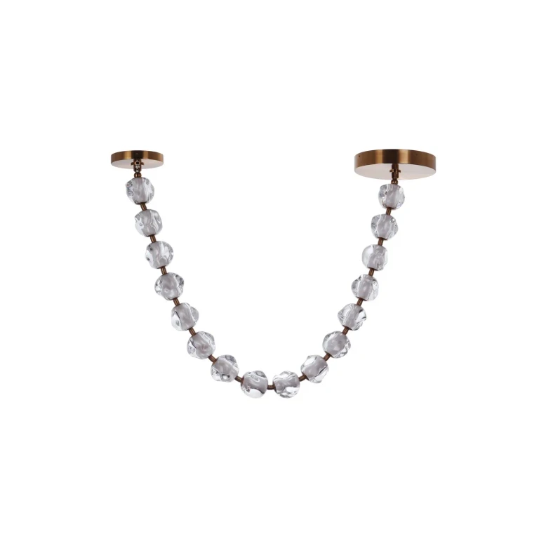 Satin Brass LED Pendant from the Jackie Collection