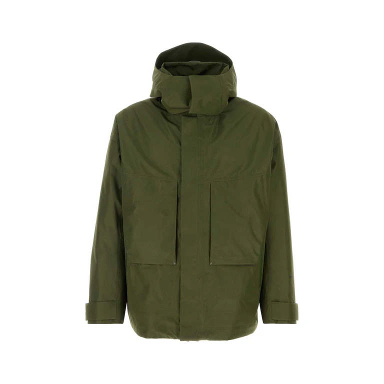 Herno Laminar Olive Green Nylon Jacket Verdeprato Giubbini - Men