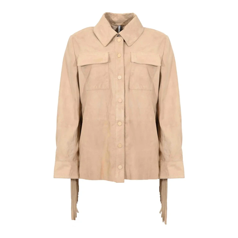 Liviana Conti Blouson En Cuir - Beige