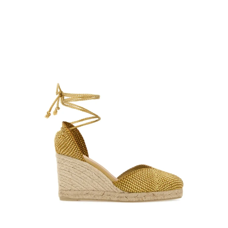 Castañer Two-tone Fabric Cora Wedges