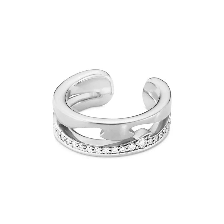 Georg Jensen 18K White Gold Fusion Diamond Ear Cuff