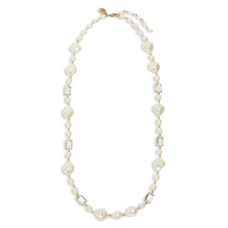 Weekend Max Mara Creso Crystal & Imitation Pearl Choker Necklace