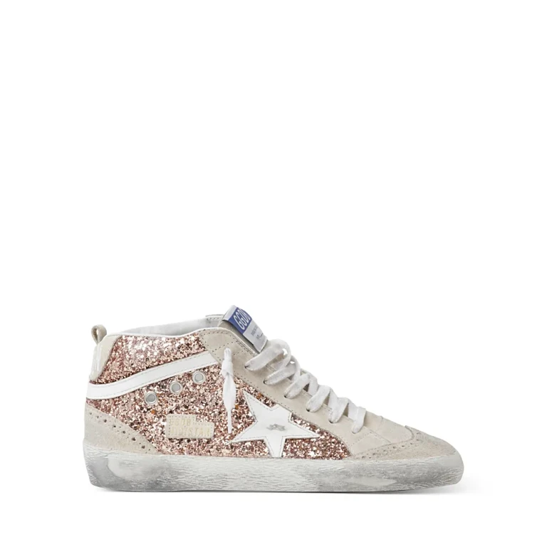Golden Goose Deluxe Brand Women's Mid Star Glitter Mid Top Sneakers
