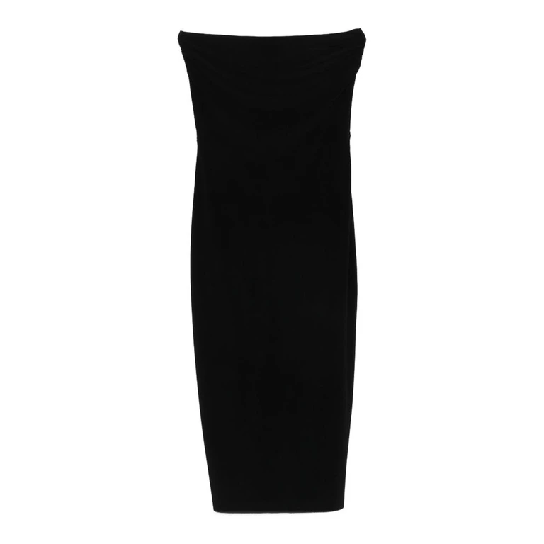 Norma Kamali Robe Au Genou - Noir