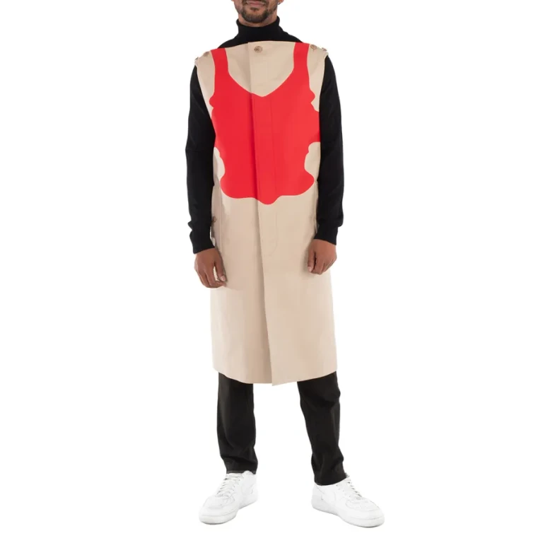 Burberry Mens Soft Fawn Reconstructed-Print Sleeveless Car Coat