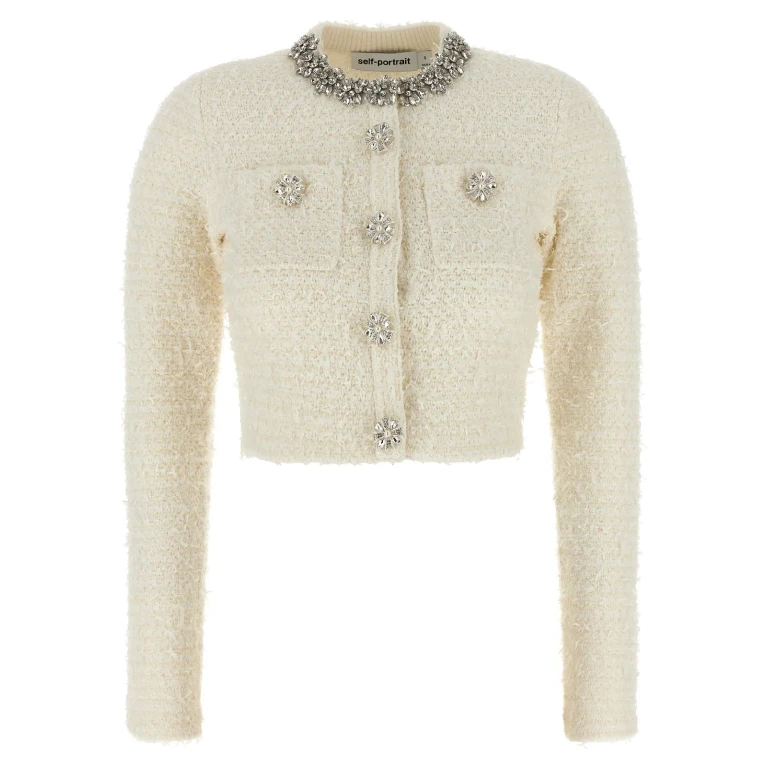 Self Portrait Cardigan - Couleur Chair (AW25028JCCREAM)