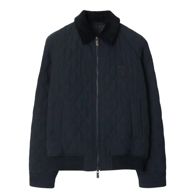 Burberry Logo-Embroidered Quilted Jacket