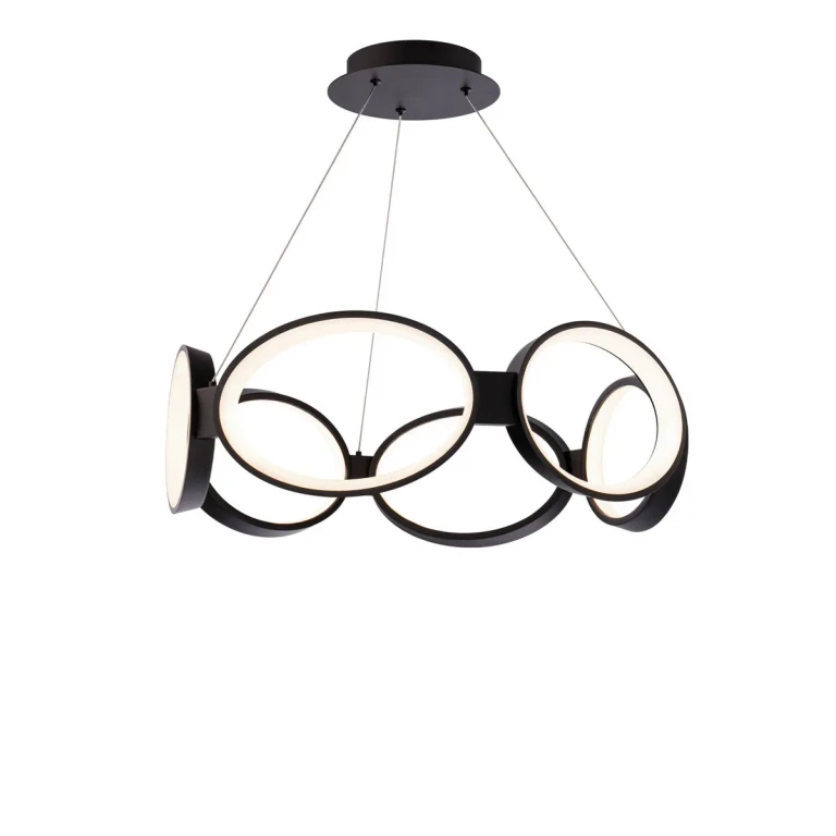 Black LED Pendant from the Solitaire Collection